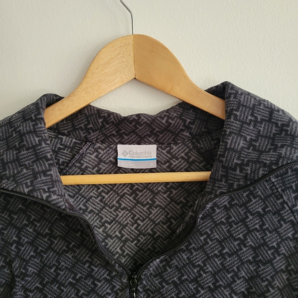 COLUMBIA | Black and Gray Fleece Pullover Long Sleeve Top - Picture 5 of 7